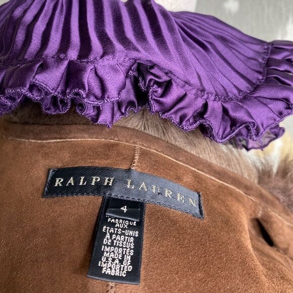 Ralph Lauren Sable Brown Lamb Shearling Vest - Picture 13 of 14